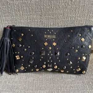 NEW MZ Wallace Black Studded Clutch